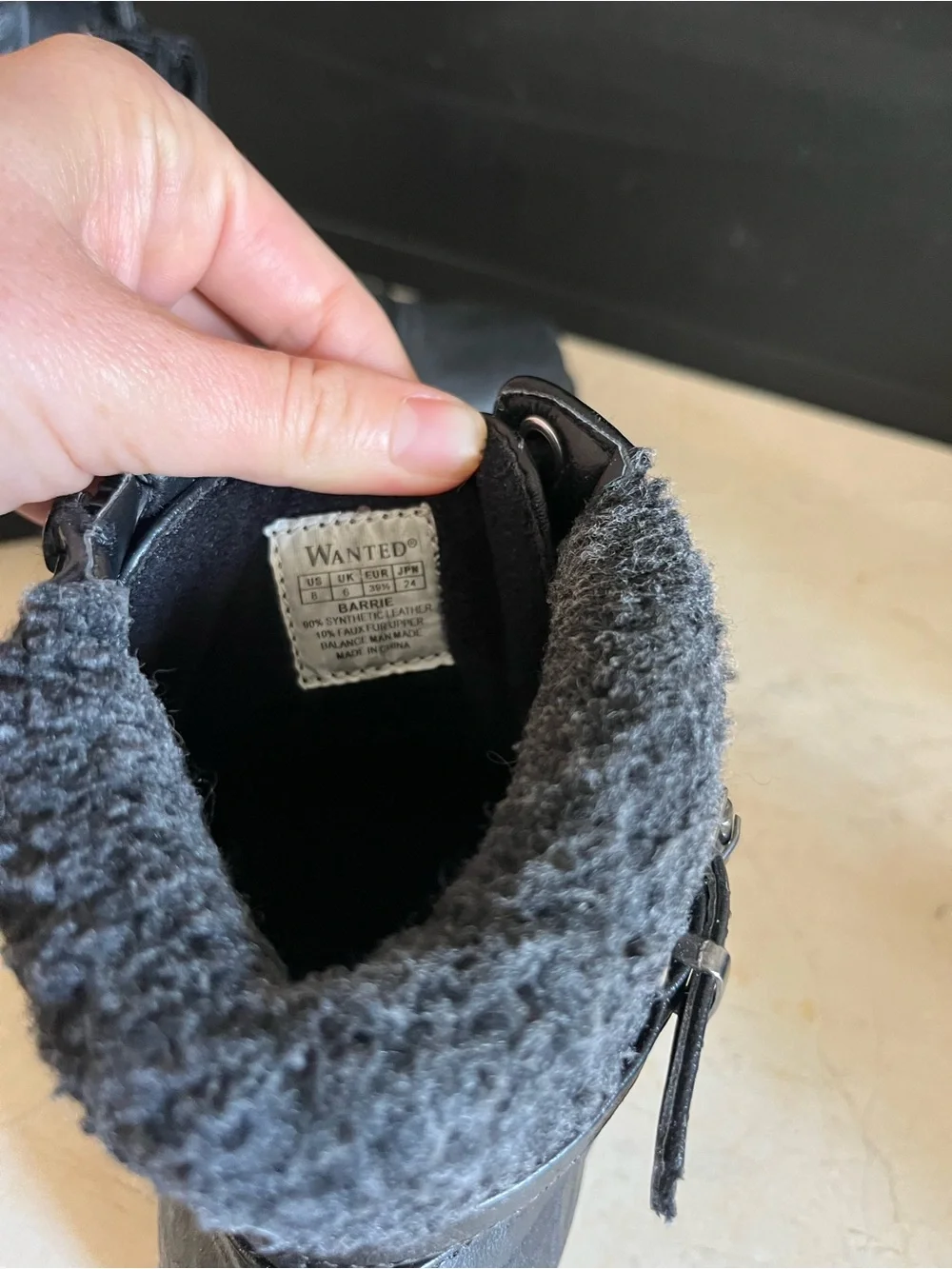 Wanted Women's Barrie Sherling Collar Ankle Boots Size 8